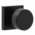 Weslock Mesa Knob Privacy Lock with Adjustable Latch and Full Lip Strike Matte Black Finish 007104242FR20